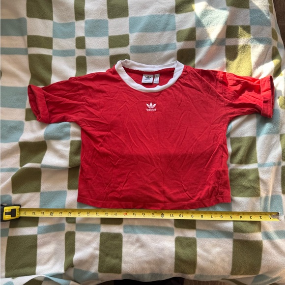 Adidas Red Tee with White Trim - Picture 1 of 3